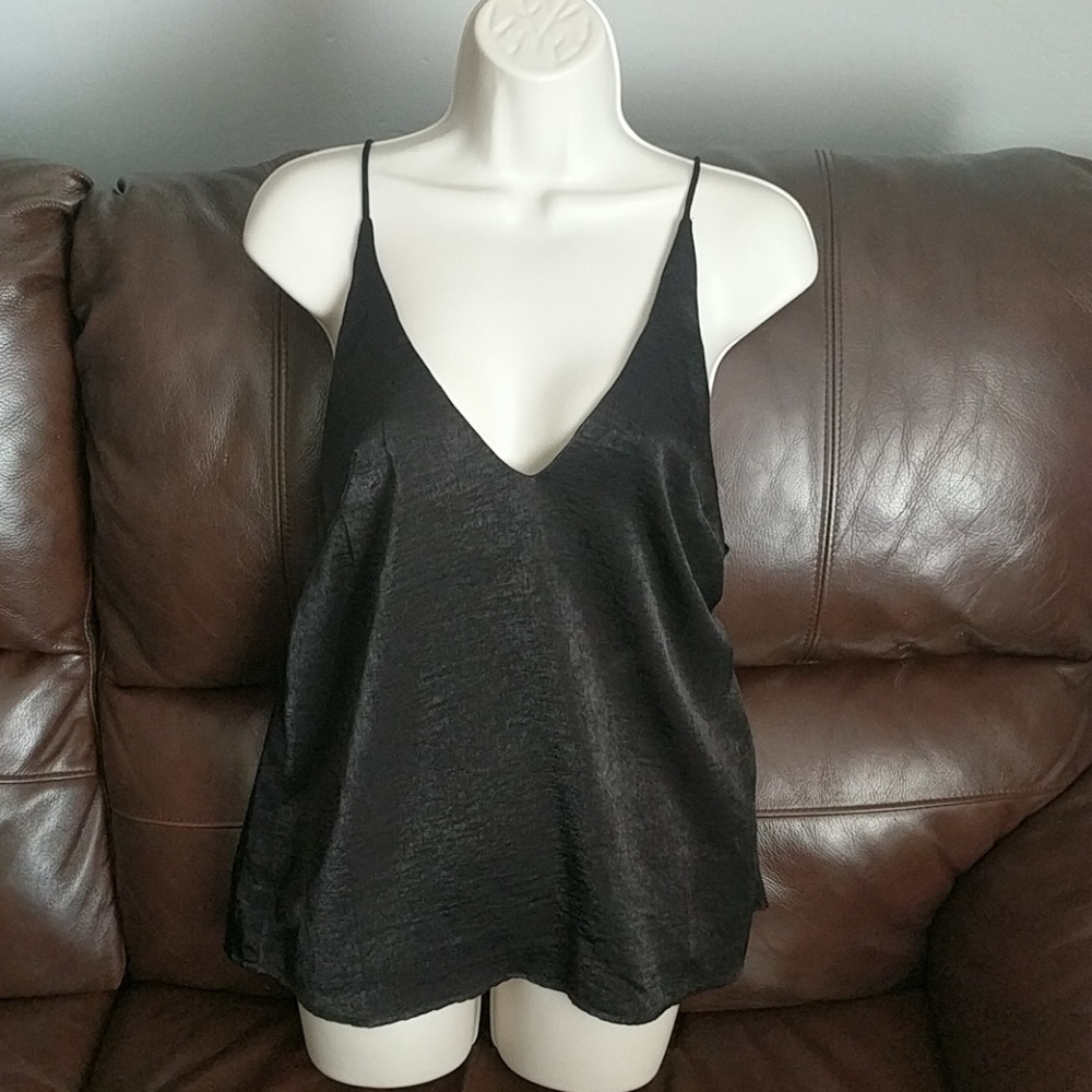Black tank top blouse